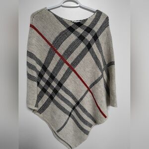 Cozy Checked Cleo Poncho